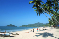 White-sand-tropical-beach-with-coconut-trees-Palolem-beach-Goa-India-scaled